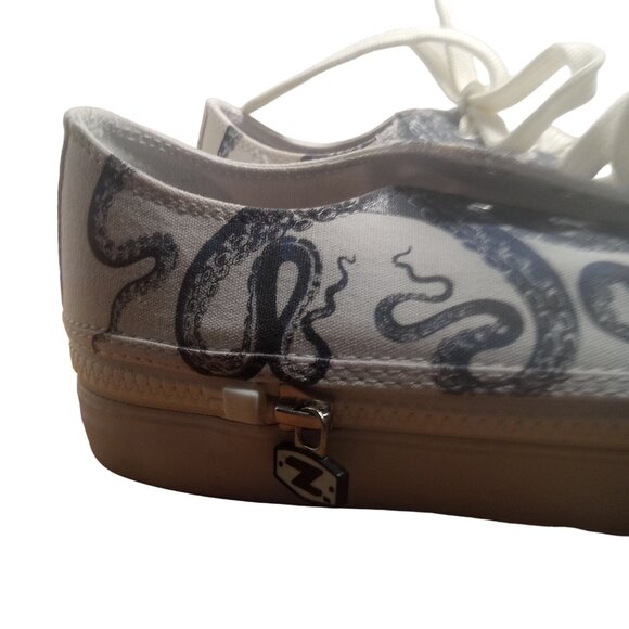 Zipz California Tennis Shoes White Octopus Mens US 10 Womens US 12 Zip Off Upper - Picture 2 of 11